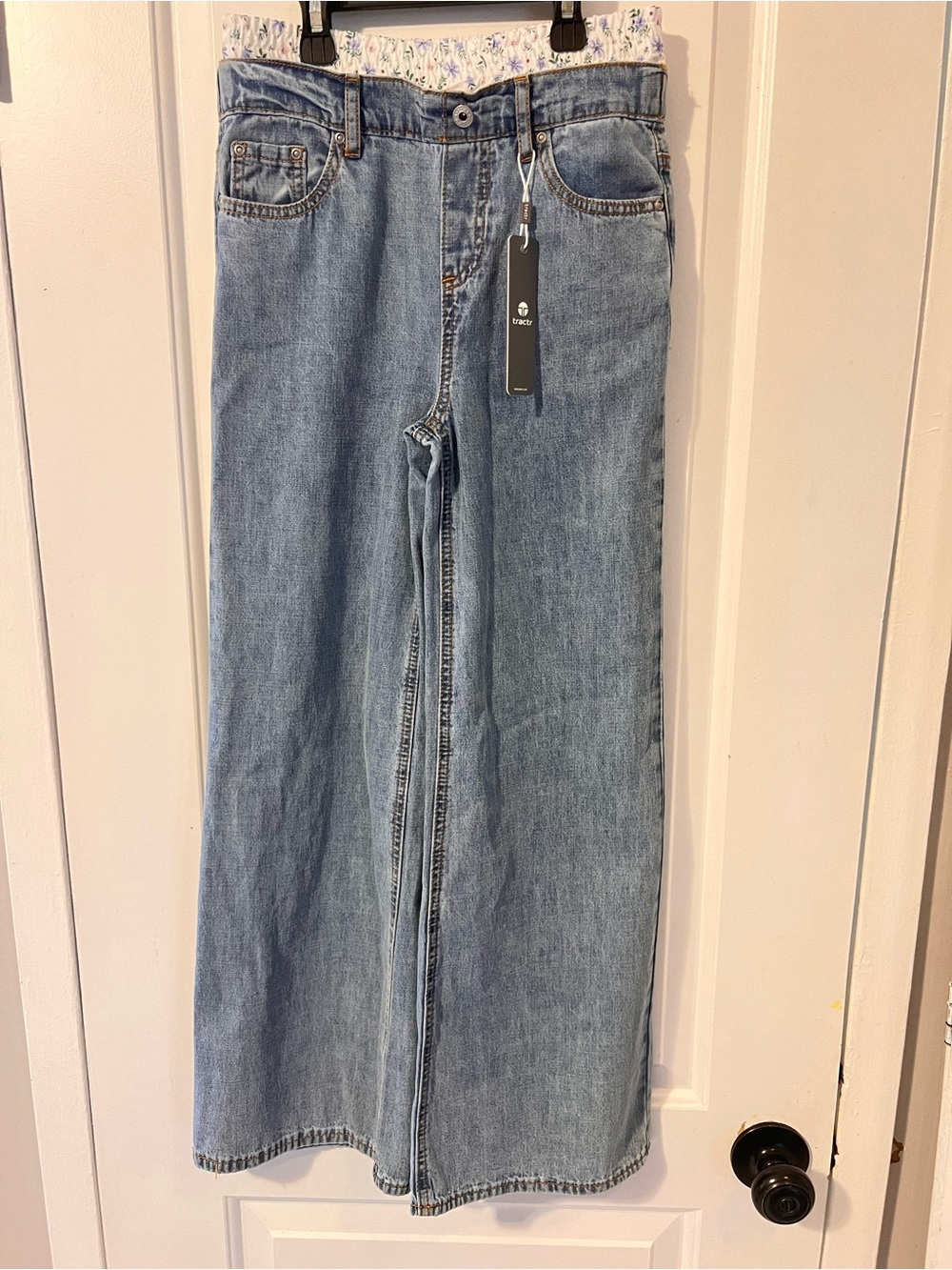 Tractr Light Blue Wide-Leg Jeans